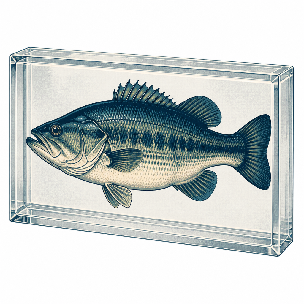 Fish sealed in FCCB acrylic slab